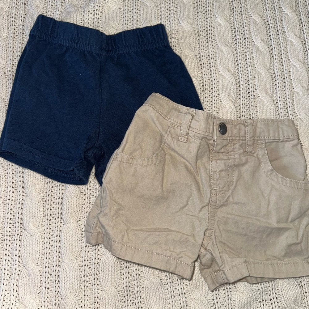 Garanimals Navy and Tan Kids Shorts Set